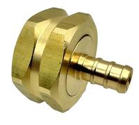 GRIDTECH Brass Garden Hose Adapter Swivel Fitting, 3/8” PEX Barb and 3/4” GHT Female Connector, Heavy-Duty High-Pressure Support, Rust and Corrosion Resistant, Patent Pending