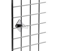GRIDWALL Chrome Shop Display Panel - Mesh Wall Bracket (1, 2, 4)