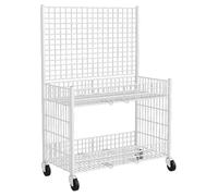 Gridwall Display Stand, Wire Grid Panels for Crafts and Retail, Easy Transport Craft Show Wall for Product Displays, Perfect for Art and Shop Showcase