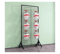 Gridwall Panel Tower With T-Base, Heavy Movable Floorstanding Grid Wall Panels Retail Display Rack