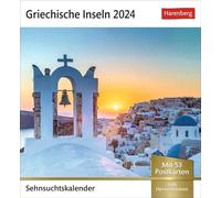 Griechische Inseln Sehnsuchtskalender 2024. Reise-Kalender mit 53 hochwertigen Postkarten der schönsten Plätze Griechenlands. Postkartenkalender 2024 Postkarten (Sehnsuchtskalender von Harenberg)