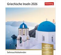 Griechische Inseln Sehnsuchtskalender 2026 - Wochenkalender mit 53 Postkarten: Reise-Kalender mit 53 hochwertigen Motiven der schönsten Plätze Griechenlands.