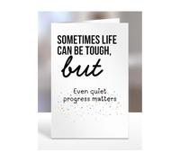 Grief Card Gifts for Loss of Loved One, Bereavement Gifts, Present for Friends, Relatives, Colleagues, Sympathy, Thinking of you, Even quiet progress matters, A5-321a_45
