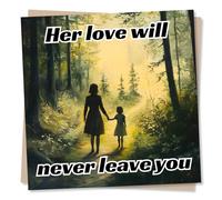 Grief or Sympathy Card for the Loss of A Mother, Mum - Walk In The Forest - Her Love Will Never Leave You - For a Daughter