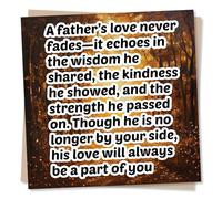 Grief or Sympathy Card for the Loss of Father - Autumnal, Trees, Beautiful - A Father's Love Never Fades - For a Daughter, Son, Child