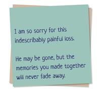 Grief or Sympathy Card for the Loss of Father, Husband, Loved One - Simple Design - I Am So Sorry - For a Daughter, Son, Child, Wife, Relative, Other