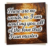 Grief or Sympathy Card for the Loss of Loved One - Autumnal, Trees, Beautiful - There Are No Words - For a Daughter, Son, Child, Grandchild, Best Friend, Partner, Relative, Colleague, Special Someone