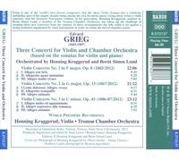 Henning Kraggerud & Tromso Co - Grieg: Three Concerti for Violin and Chamber Orchestra - CD - NAXOS