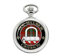 Grierson Scottish Clan Crest Full Hunter Pocket Watch