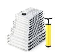 GRIFEMA 12-Pack Vacuum Storage Bags, Three of Each for Small/Medium/Large/Extra Large, Suitable for Storing Blankets, Duvets, Clothing, and Travel, GH83