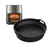 GRIFEMA 2 Pack Silicone Air Fryer Liner, Reusable, BPA-free, Oil-Resistant, Foldable, 5-8 L, Replacement for Disposable Baking Parchments, Airfryer Silicone Liners for Air Fryers, Ovens, Microwaves