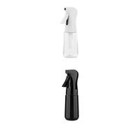 GRIFEMA 2-Pack Spray Bottles 200ml (Black & White) - Fine Mist & 3s Continuous Spray, Reusable BPA-Free Plastic for Hair, Plants, and Cleaning