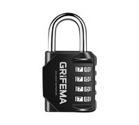 GRIFEMA Combination Padlocks with 4 Digit Code, Lo