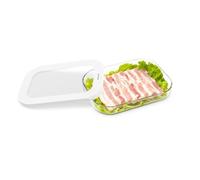 GRIFEMA Deli Containers with Lids - Meal Prep Containers Reusable - Stackable - Transparent - Dishwasher Safe - Prepared Meat - Portioned Bacon, Ham, Beef, Seafood
