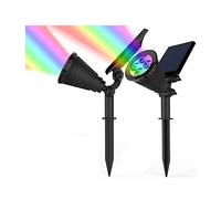 GRIFEMA DG2006, Ground Solar Light for Outdoor (4 LED-7 Color Changing), Waterproof Spotlights for Garden, (2 Packs)