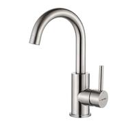 GRIFEMA Bathroom Basin Mixer Tap Stainless Steel, 360° Swivel, Hot & Cold Water Control, Water-Saving, Durable, Easy DIY Installation, Brushed, G1002A