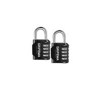 GRIFEMA GA1001 Combination Padlock, 4 Digit Coded Zinc Alloy Heavy Duty Locker Lock 2 Pack Weatherproof Padlock for School & Gym Locker,Fence, Garage,