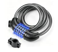 GRIFEMA GA1203-12 Bike Lock Bicycle Locker Combination 5 Digit 120cm Long Cycle Cable Locks Bikes Chain High Security for E-Bike Mountain Bike Outdoor Ski Gate Accessories