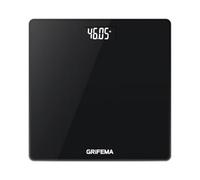 GRIFEMA GA2001-1 Digital Bathroom Scale, Body Weight Scale with Step-On Technology, LCD Display, 150kg/330lb, 26x26cm, 22mm Thin, Batteries Included, Black