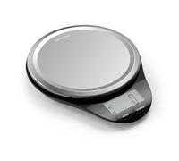 GRIFEMA GA2007 Digital Kitchen Scales, 5kg Capacity (11lb), 1g Precision, Backlit LCD, Stainless Steel Platform, Liquid Volume Estimation (Water and Milk), Silver