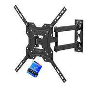 GRIFEMA GB1004 Swivel TV Wall Bracket, for 26-55 inch Screens, for Flat & Curved TV up to 30KG, Tilt (+ 5°，-10°), VESA Mount 75x75MM to 400X400MM,Black