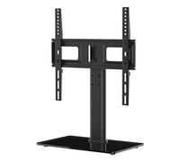 GRIFEMA Universal TV Stand, Swivel Table Top TV Stand for 26-55 inch, 4 Levels Height Adjustable with 8mm Tempered Glass Base, TV Mount Stand with Cable Management,up to 45kg, Max VESA 400x400mm,Black