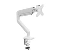 GRIFEMA GB2003W-1 Single Monitor Arm 13"-32" Gas Spring Desk Mount White | Height Adjustable, VESA 75x75/100x100mm, 2-9kg, 2 Mounting Options