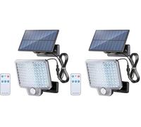 GRIFEMA GD201 Solar Lights Outdoor Garden, Split Solar Security Lights Outdoor Motion Sensor, Solar Powered, Waterproof IP65, 3 Mode, 108 LED for Garden, Yard, Pathway, Black (Pack of 2)