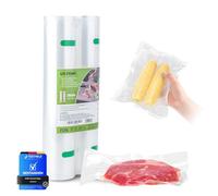 GRIFEMA GH82 Vacuum Sealer Rolls Bags 2 Pack (28cmx6m), BPA Free Textured Pouches for Sous Vide Cooking, Long Term Meat Storage & Freezing