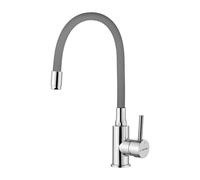 GRIFEMA GRIFERÍA DE COCINA-G4002-9 Kitchen Sink Mixer Tap with Flexible Spout, Grey, Chrome