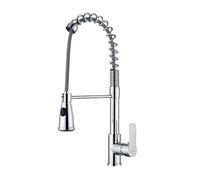 GRIFEMA GRIFERÍA DE COCINA-G4007 High Spout (57cm) Professional Kitchen Mixer Tap with Pull Out Dual Spray Mode Head, 3/8 Inch Hose, Chrome