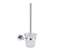 GRIFEMA Ibiza, Wall Toilet Brush with Glass Holder, Baththroom Hygenic Scrubber Set, Brass [Amazon Exclusive]