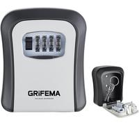 GRIFEMA Key Safe Wall Mounted Police Approved, Lock Box Outdoor 4 Digit Combina