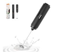GRIFEMA Milk Frother Handheld, Portable Mini Electric Whisk, Battery Operated, Stainless Steel Coffee Whisk Frother Ergonomic, Easy to Clean, Coffee Drink Mixer for Lattes, Matcha, Protein Shakes