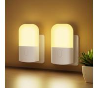 GRIFEMA Plug in Night Light 2 Pack with Dusk to Dawn Sensor, White