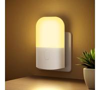 GRIFEMA Plug in Night Light with Dusk to Dawn Photocell Sensor, White