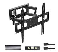 GRIFEMA TV Wall Bracket, TV Wall Mount Tilt and Swivel for 26 to 65 Inches Universal TV Bracket for Flat & Curved TVs or Monitors, Max VESA 400x400mm, up to 35kg with HDMI Cable GB1004-1