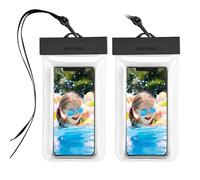GRIFEMA Waterproof Phone Pouch 2 Pack IPX8 for Phones up to 8.2 Inch Clear