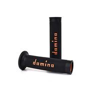 Griffe Satz Domino A010 On-Road schwarz/orange mit offenen Enden