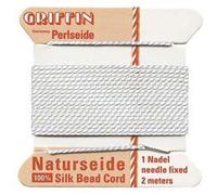 Griffin 1mm Thick Silk Cord White - Size 16