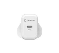 Griffin 20W Powerblock USB C PD Mains Charger with UK/EU Clips White