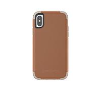 Griffin, iPhone X Case, Survivor Prime, Premium Leather Case, 7ft Drop Protection, Slim, Brown