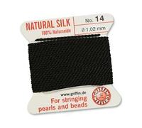 Griffin Natural Silk Bead Cord - Black