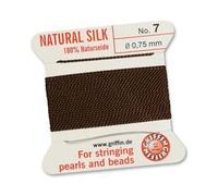 Griffin Natural Silk Bead Cord - Brown