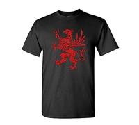 Griffin Rampant - Unisex Cotton T-Shirt Tee Shirt Black 3XL