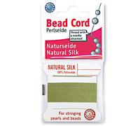 Griffin Silk Bead Cord Perlseide - Jade Color - Size 10 (0.90mm) - 2 Meters per Card - Stainless Steel Needle Attached - for Knotting Pearls, Gemstones, Crystals and Beads