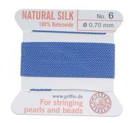 Griffin Silk Beading Cord & Needle Sz 6 Med. Blue