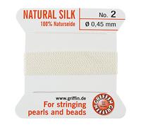 Griffin Silk Pearl Beading Cord 0.45mm (No.2) White 2m