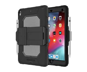 Griffin Survivor All-Terrain - Protective case for tablet - rugged - silicone, polycarbonate - black, clear - for Apple 10.5-inch iPad Air (3rd generation)