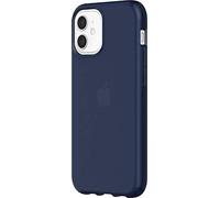 Griffin Survivor Clear Case, Military Standard, for Apple iPhone 12 Mini (5.4 inches), Thin Design, Shock-Absorbing Corners, Qi Compatible Mobile Phone Case, Transparent Blue, GIP-049-NVY